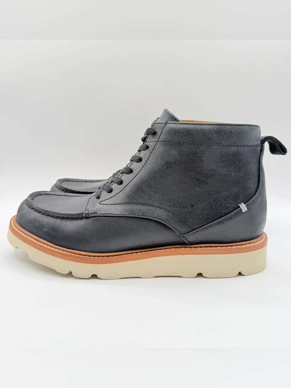 Chukka Vibram LABEL Go-To Moc Boot Mens 10.5 Wms 12 Charcoal  Leather Unisex